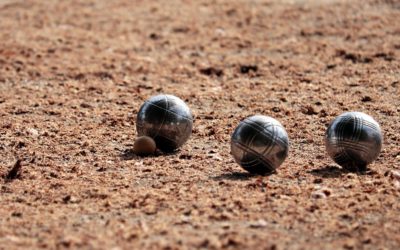 La partie de boules et le fromage, par Jacqueline